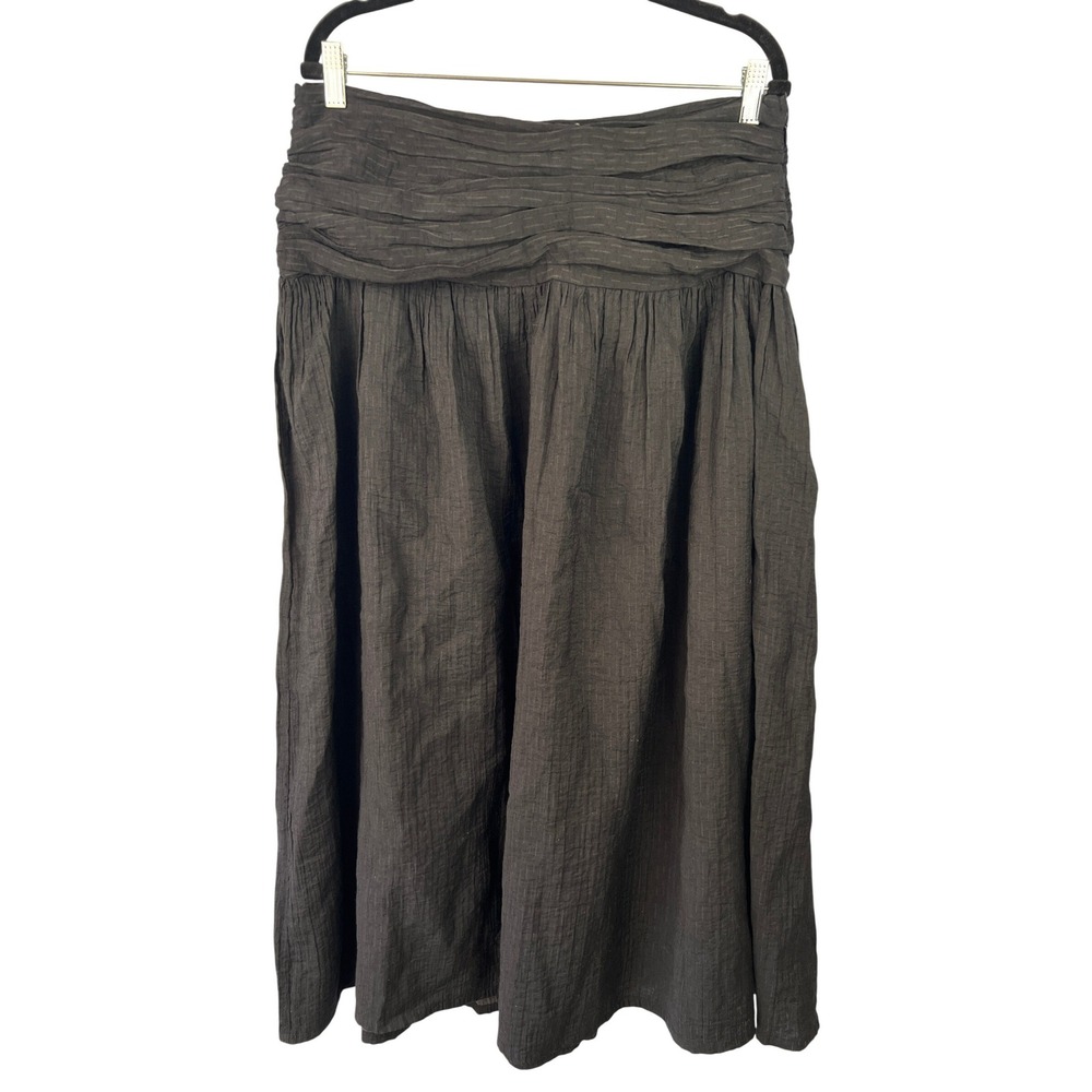 Top Shop Black Gauzy‎ Bandeau Strapless Dress Size 10 Boho Festival Whimsigoth
